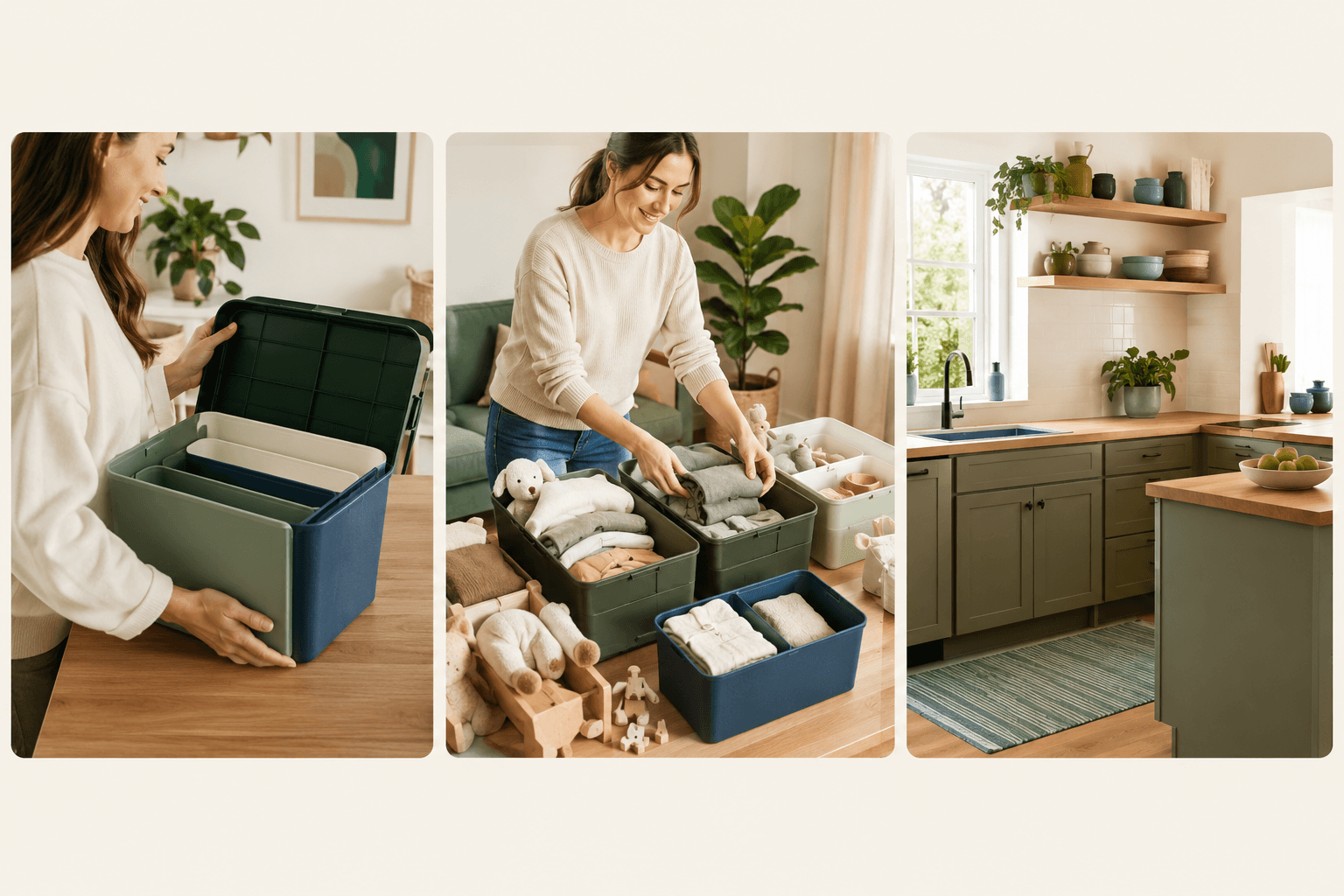 Choose a kit, sort your items, keep the space clean