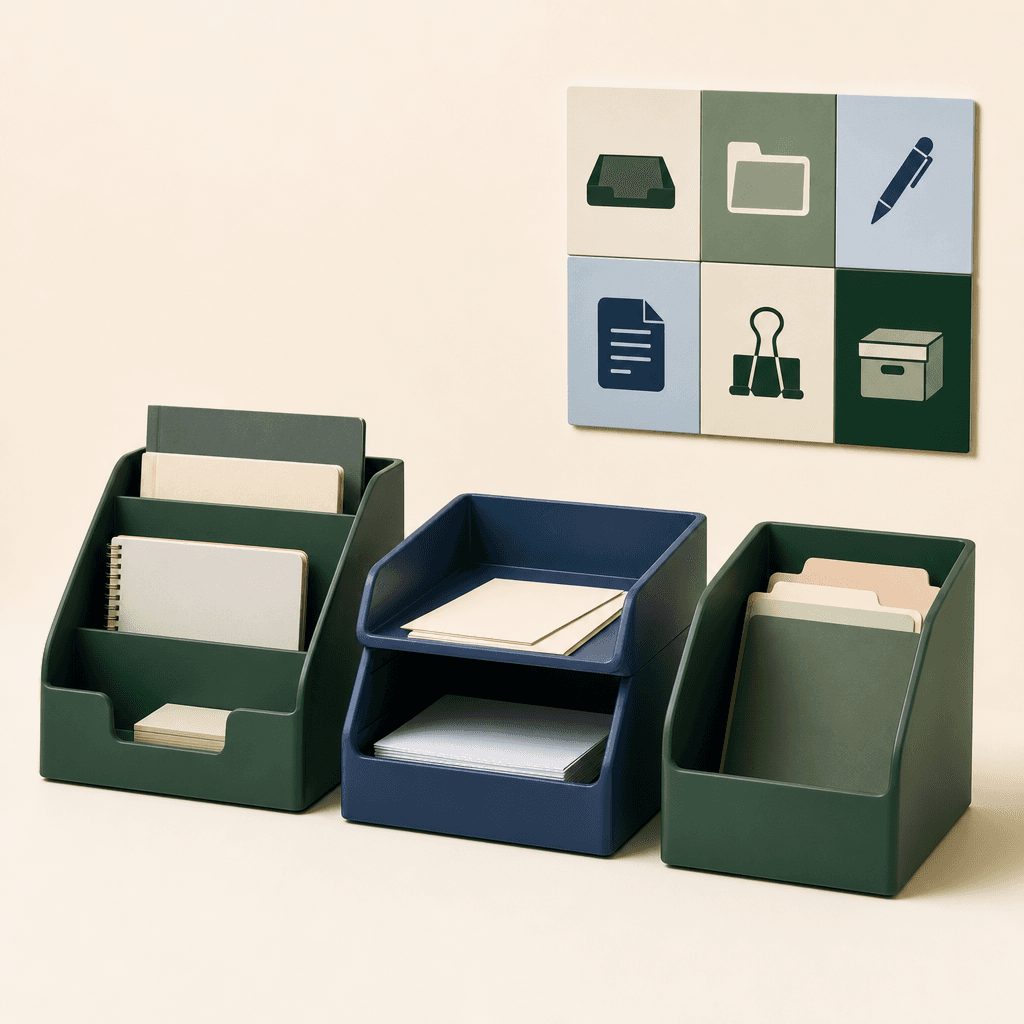 Office Desk-Side Set — Desk-side three-stream sorting for small workspaces.